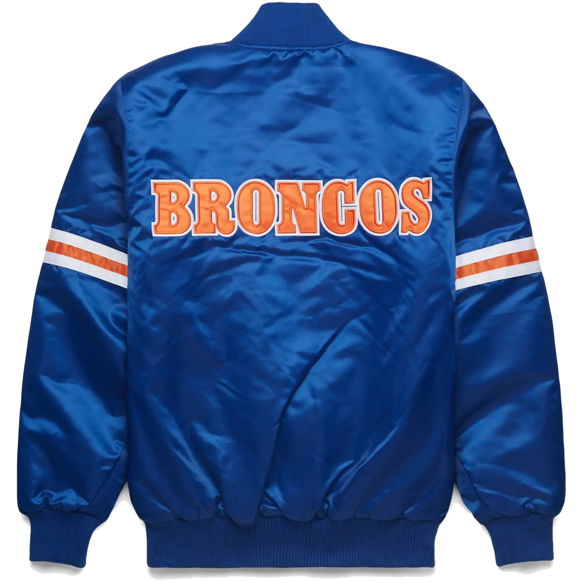 Denver Broncos Pick & Roll Football Team Players Satin Varsity Jacket - Image 2