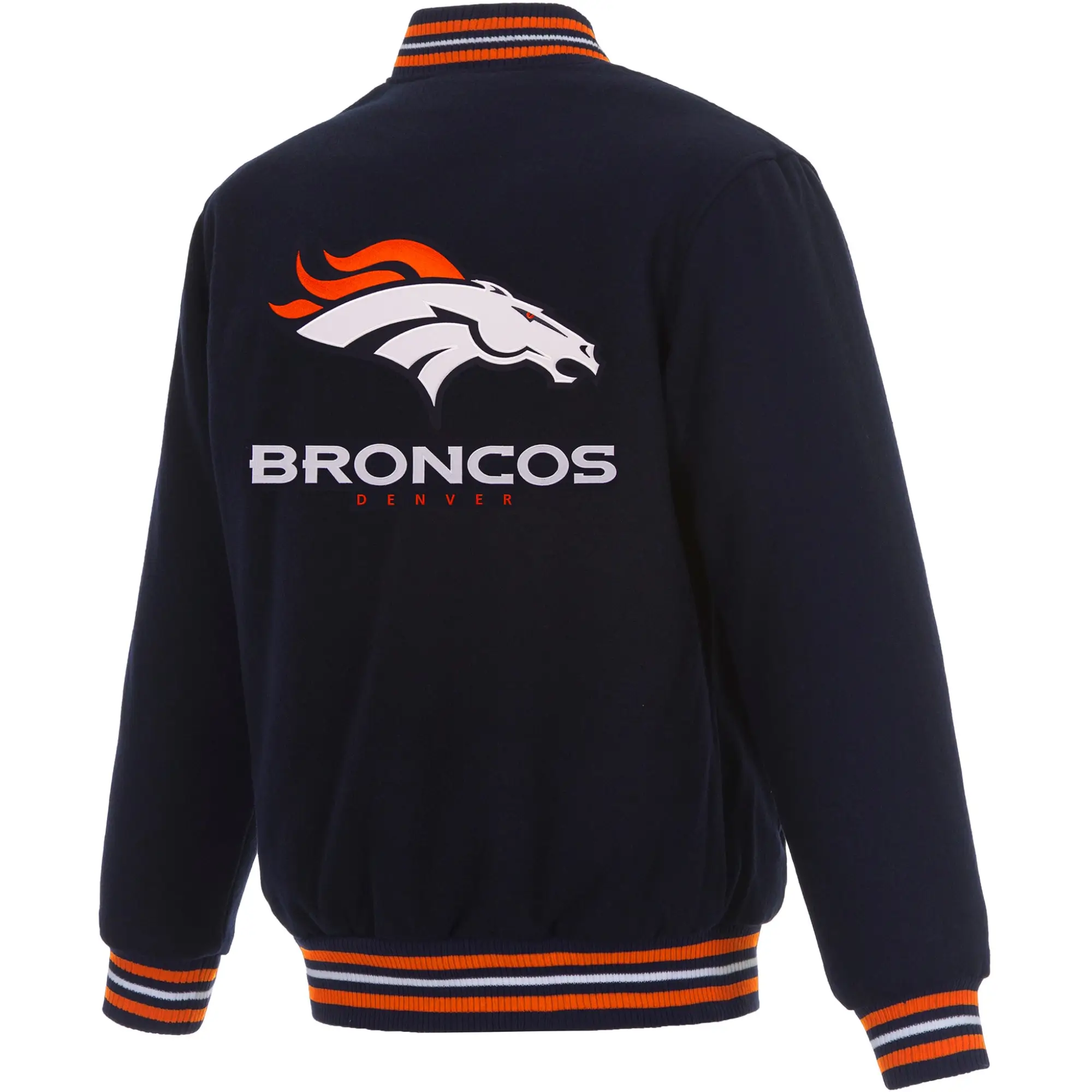 Denver Broncos Football Team Players Full Wool One Color Varsity Jacket - Image 2