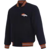 Denver Broncos Football Team Players Full Wool One Color Varsity Jacket