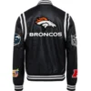 Denver Broncos Jeff Hamilton Full Black Leather Varsity Jacket - Image 2
