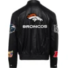 Alternative view of Denver Broncos Jeff Hamilton Full Leather Varsity Jacket