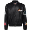 Denver Broncos Jeff Hamilton Full Leather Varsity Jacket