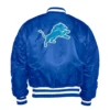 Alternative view of Detroit Lions Ma-1 Royal Blue Varsity Jacket