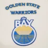 Golden State Warriors Retro Classic Wool & Leather Cream/Blue Varsity Jacket