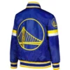 Golden State Warriors Youth Home Game Royal Satin Jacket