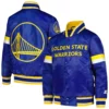 Golden State Warriors Youth Home Game Royal Satin Jacket