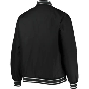Alternative view of Green Bay Packers One Color Satin Black Varsity Jacket