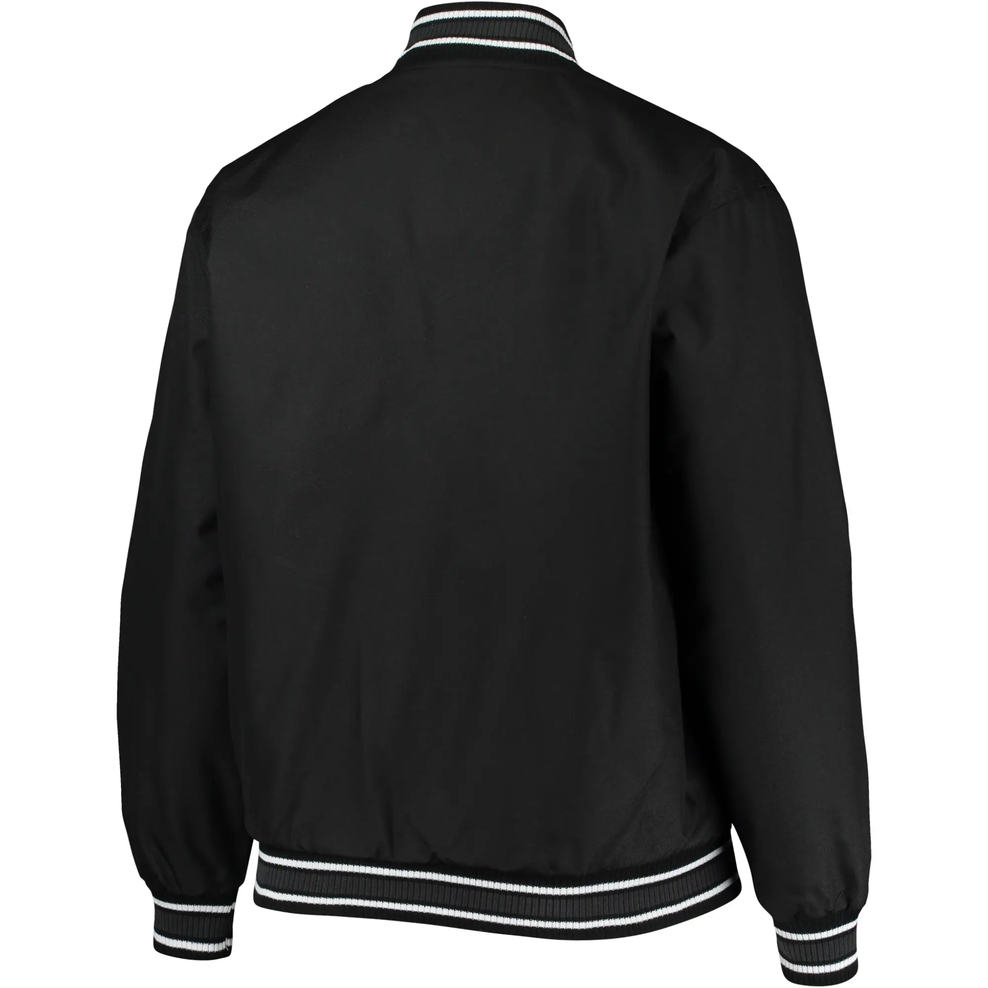 Green Bay Packers One Color Satin Black Varsity Jacket - Image 2