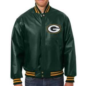 Green Bay Packers Full Leather Varsity Green Jacket