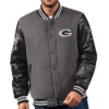 Green Bay Packers First Rounder Wool & Leather Varsity Jacket