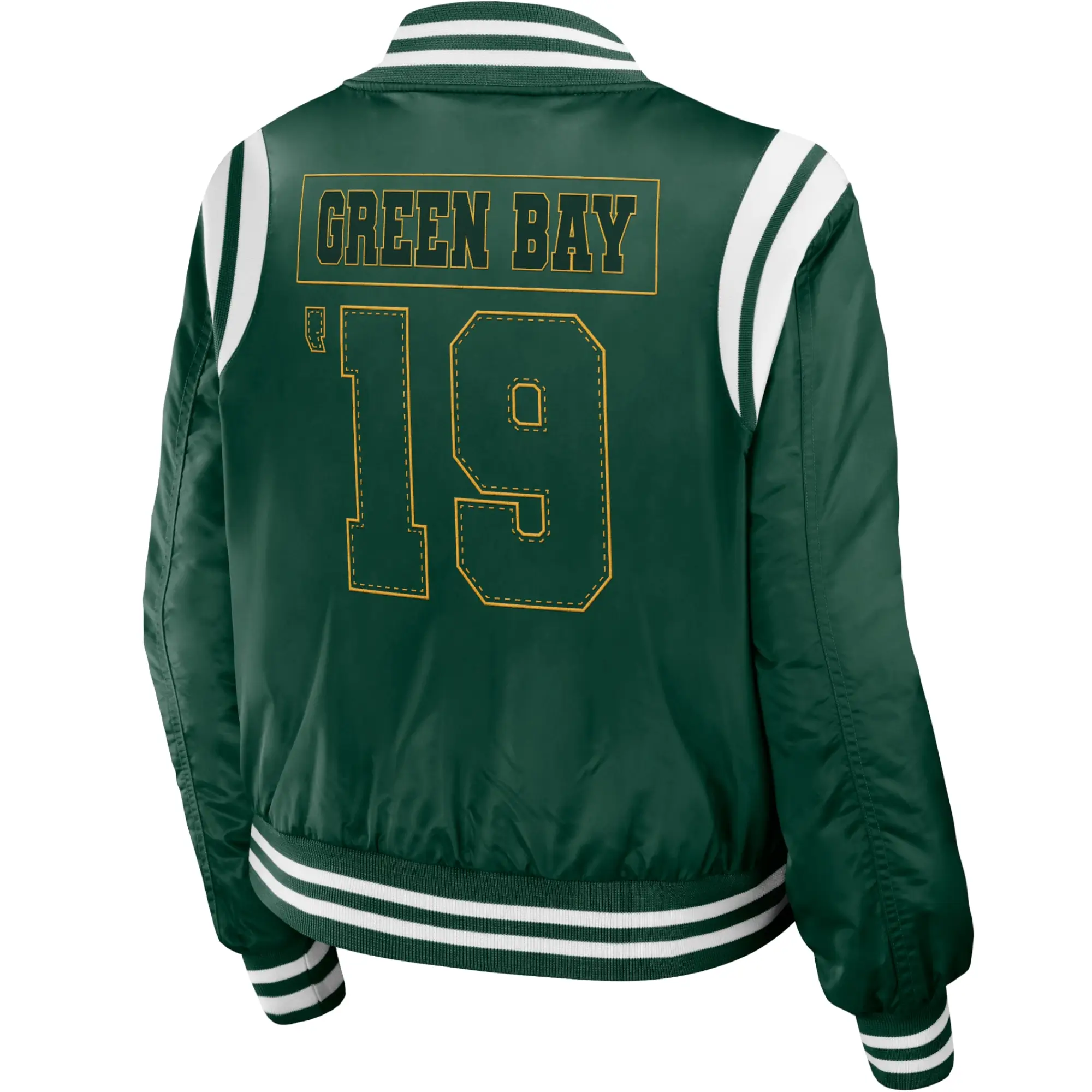 Green Bay Packers Full Zip Varsity Green Jacket - Image 2