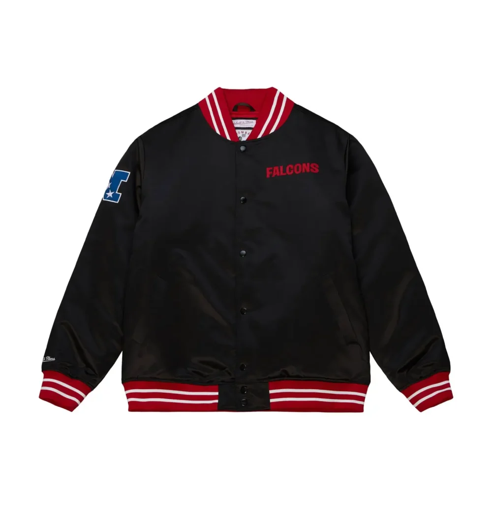 Cooperstown Heavyweight Satin Black Jacket Atlanta Falcons