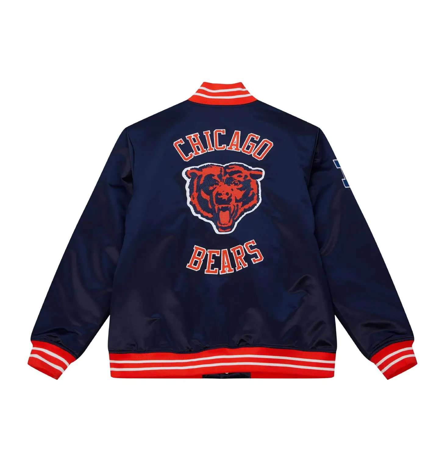 Cooperstown Heavyweight Satin Black Jacket Chicago Bears - Image 2
