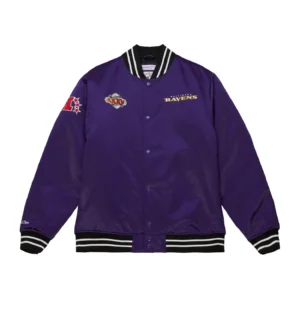 Cooperstown Heavyweight Satin Purple Jacket Baltimore Ravens