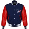 Houston Texans Letterman Wool & Leather Varsity Jacket