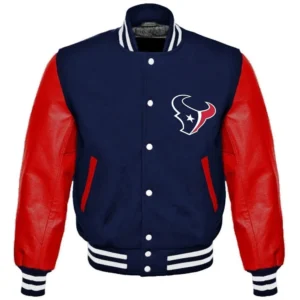 Houston Texans Letterman Wool & Leather Varsity Jacket