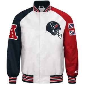 Houston Texans Limited Edition Rib Starter Satin Varsity Jacket