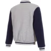 Houston Texans Classic Rib Full Wool Two Tone Varsity Jacket - Image 2