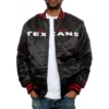 Houston Texans Bomber Football Team Players Satin Varsity Black Jacket - Image 5