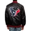Houston Texans Bomber Football Team Players Satin Varsity Black Jacket - Image 2