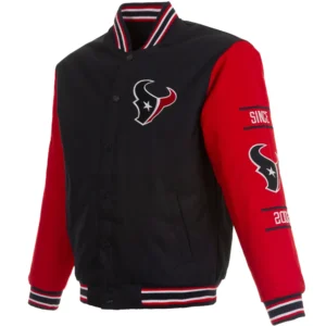 Houston Texans Football Team Players Satin Varsity Jacket