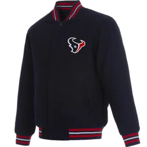 Houston Texans Football Team Players Full Wool One Color Varsity Jacket