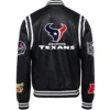 Houston Texans Jeff Hamilton Full Black Leather Varsity Jacket - Image 2