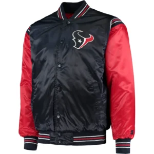 Houston Texans Starter The Enforcer Satin Varsity Full-Snap Jacket