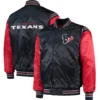 Houston Texans Starter The Enforcer Satin Varsity Full-Snap Jacket - Image 3