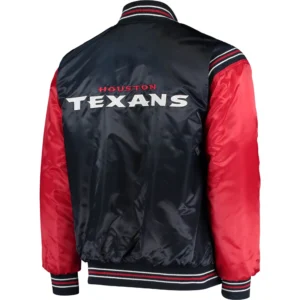 Alternative view of Houston Texans Starter The Enforcer Satin Varsity Full-Snap Jacket