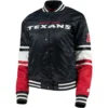 Houston Texans Navy Victory Cheer Navy Varsity Jacket