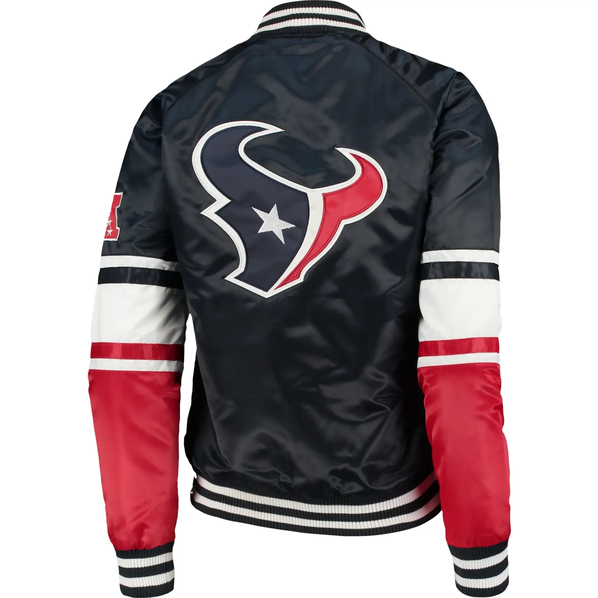 Houston Texans Navy Victory Cheer Navy Varsity Jacket - Image 3