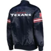 Houston Texans Starter The Pick and Roll Snap Varsity Jacket - Image 2