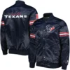 Houston Texans Starter The Pick and Roll Snap Varsity Jacket - Image 3