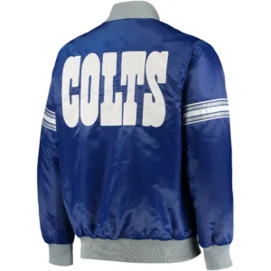 Alternative view of Indianapolis Colts The Power Forward Classic Rib Satin Varsity Jacket