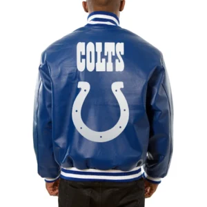 Alternative view of Indianapolis Full Leather Blue Varsity Jacket