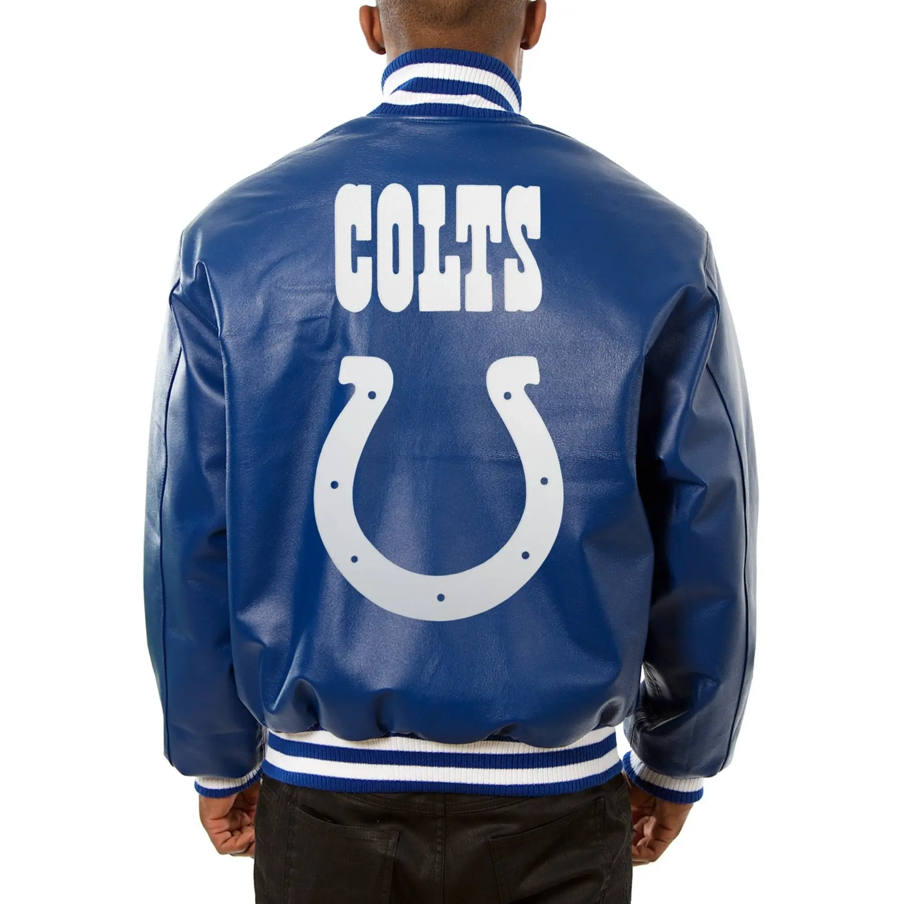 Indianapolis Full Leather Blue Varsity Jacket - Image 2