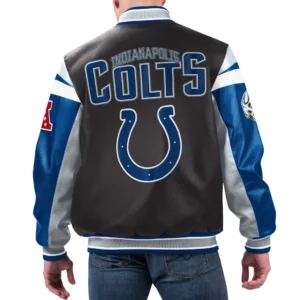 Alternative view of Indianapolis Colts G-III Sports by Carl Banks Full-Zip Leather Varsity Jacket