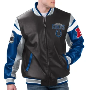 Indianapolis Colts G-III Sports by Carl Banks Full-Zip Leather Varsity Jacket