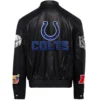 Indianapolis Colts Jeff Hamilton Full Leather Varsity Jacket - Image 2