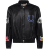 Indianapolis Colts Jeff Hamilton Full Leather Varsity Jacket