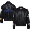 Indianapolis Colts Jeff Hamilton Full Leather Varsity Jacket - Image 3