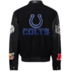 Indianapolis Colts Jeff Hamilton Wool & Leather Varsity Jacket - Image 2
