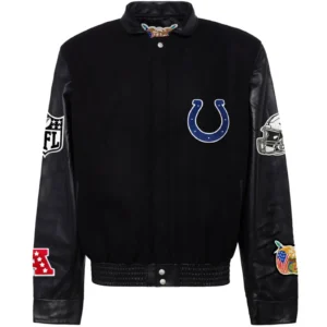 Indianapolis Colts Jeff Hamilton Wool & Leather Varsity Jacket