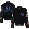 Indianapolis Colts Jeff Hamilton Wool & Leather Varsity Jacket - Image 3