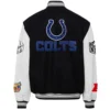 Alternative view of Indianapolis Colts Jeff Hamilton Wool & Leather Varsity Jacket Black & White