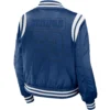 Indianapolis Full Zip Colts Satin Varsity Jacket Royal Blue - Image 2