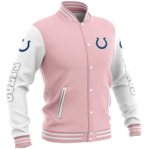 Indianapolis Colts Vintage Bomber Snap Button Satin Varsity Jacket