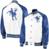 Indianapolis Colts Starter Lead Off Throwback Satin Varsity Jacket - Image 3