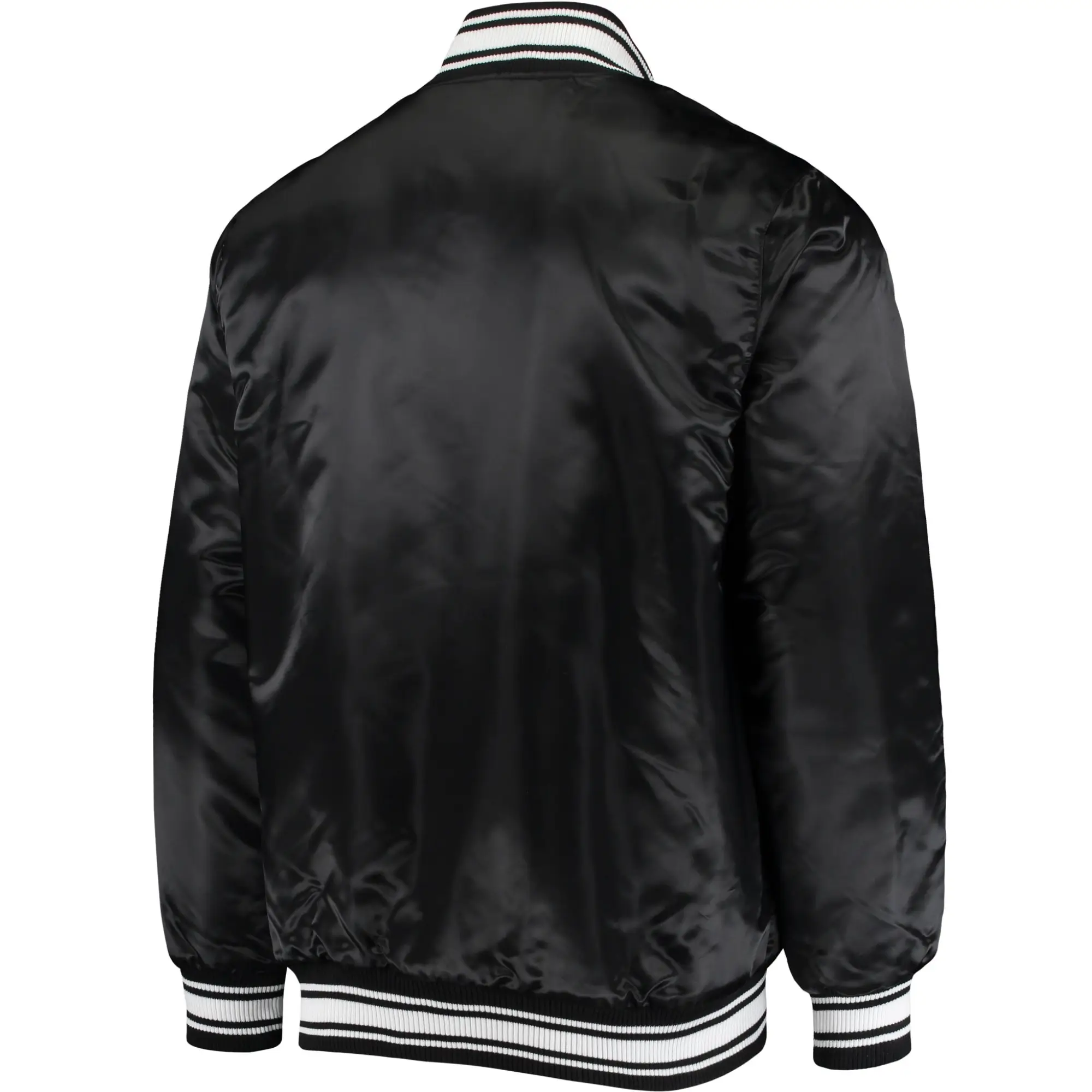 Indianapolis Colts Starter Locker Room Satin Varsity Black Jacket - Image 2
